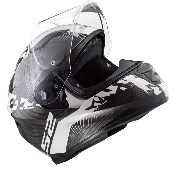 LS2 Stream Evo Hype Black White Titanium FF320