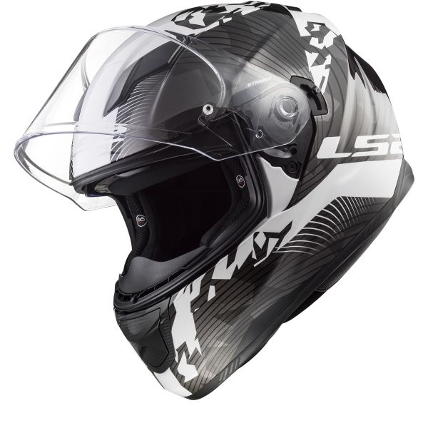 LS2 Stream Evo Hype Black White Titanium FF320
