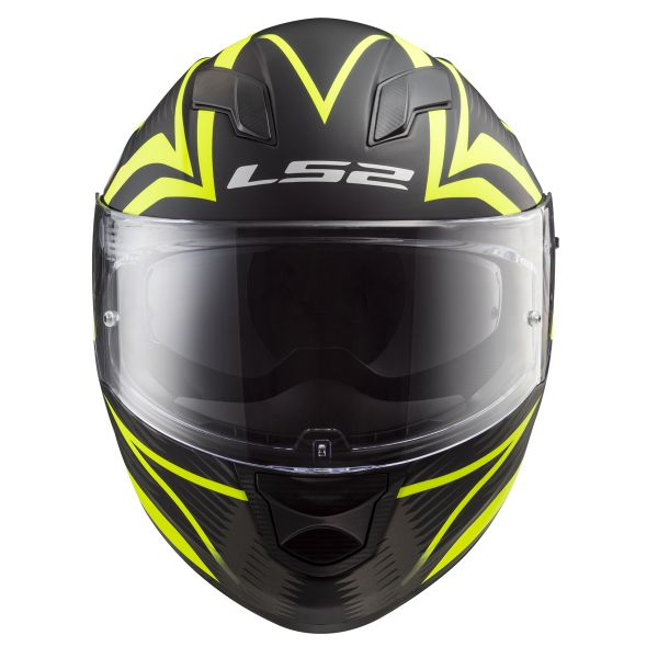 LS2 Stream Evo Jink Matt Black H-V Yellow FF320