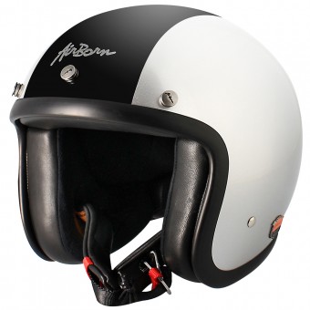 Casque jet Airborn Steve AB 9 Silver Black Casque jet Airborn Steve AB 9 Silver Black