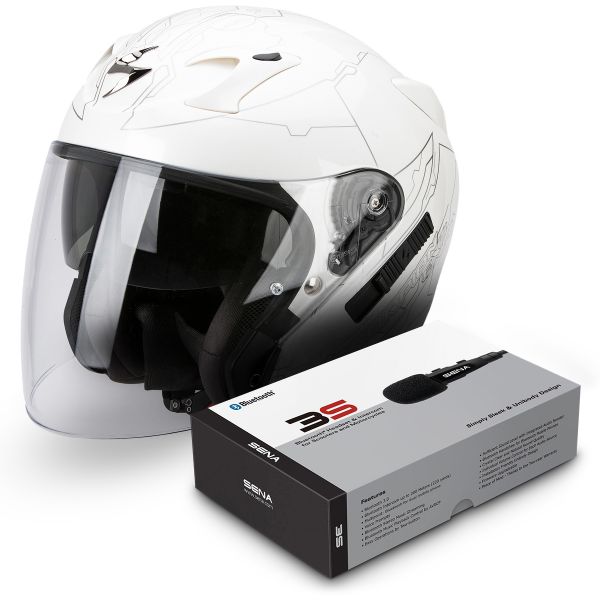 jet Scorpion Exo 220 Ion Pearl White Silver