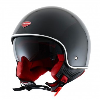 jet Astone Minijet S Retro Gloss Black