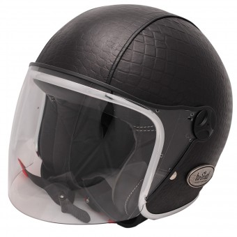 Casque jet Baruffaldi Zeon Vintage 2.0 Crocco Negro Interior negro Casque jet Baruffaldi Zeon Vintage 2.0 Crocco Negro Interior negro