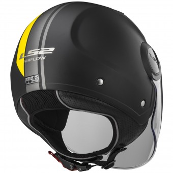 LS2 Airflow Metropolis Matt Black Yellow Long OF562