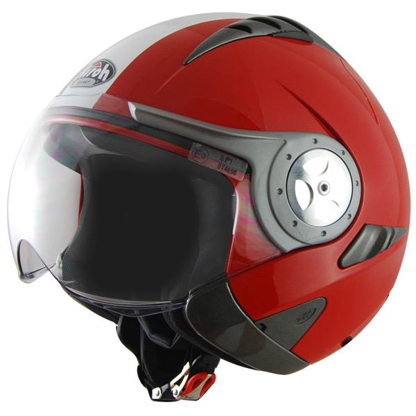 jet Airoh TR1 Jet  Rojo Blanco