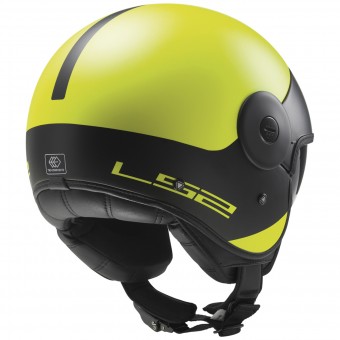 LS2 Cabrio Via Matt Hi-Vis Yellow Black OF597