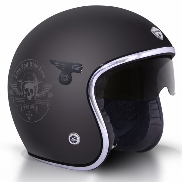 jet GPA Carbon Solar Skull Negro Mate