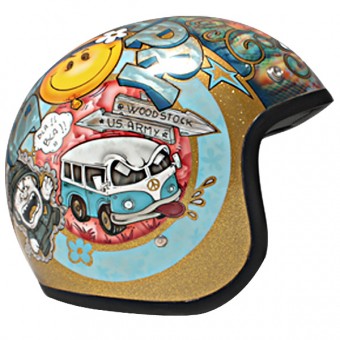 Casque jet Dmd Vintage Woodstock Casque jet Dmd Vintage Woodstock