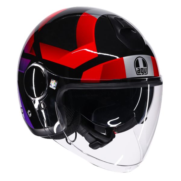 jet AGV Eteres Camogli Black Red Purple