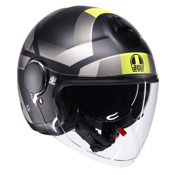 jet AGV Eteres Camogli Matt Black Grey Yellow