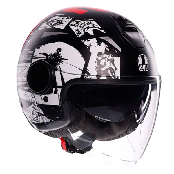 jet AGV Eteres History Matt Black White Red jet AGV Eteres History Matt Black White Red