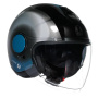 Casque jet AGV Eteres Levanto Black Silver Blue