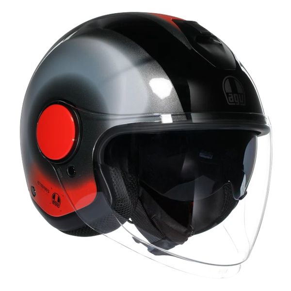 jet AGV Eteres Levanto Black Silver Red
