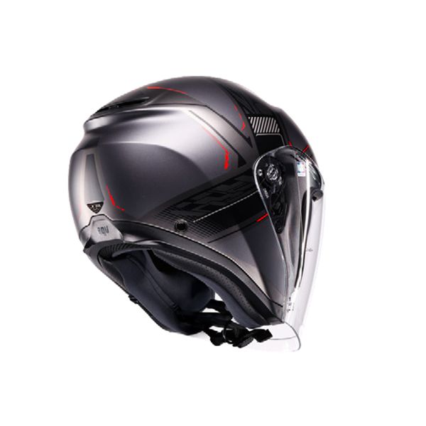 AGV Irides Zagabira Matt Gunmetal Red