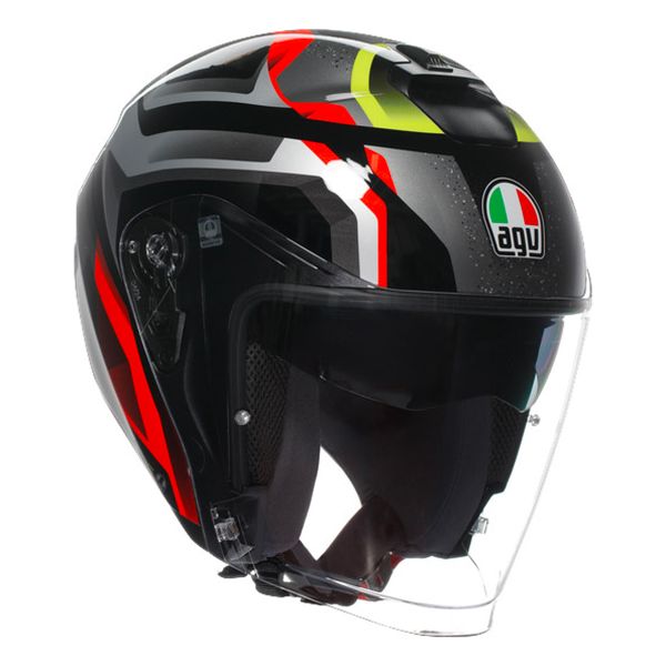jet AGV Irides Zurigo Black Red Yellow Fluo