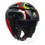 Casque jet AGV Irides Zurigo Black Red Yellow Fluo