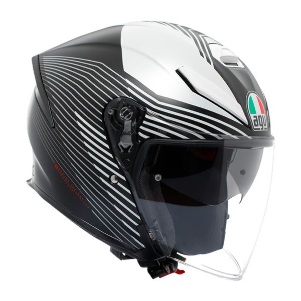 jet AGV K5 Jet Control Matt Black White jet AGV K5 Jet Control Matt Black White
