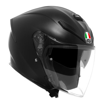Casque jet AGV K5 Jet Matt Black Casque jet AGV K5 Jet Matt Black