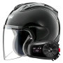 Casque jet Arai SZ-R Vas Evo Black + Kit Bluetooth 5S Solo