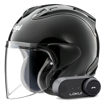 jet Arai SZ-R Vas Evo Black + Kit Bluetooth Lokui K30