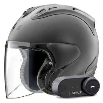 jet Arai SZ-R Vas Evo Gun Metallic + Kit Bluetooth Lokui K30