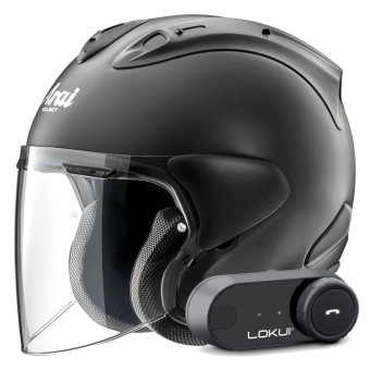 jet Arai SZ-R Vas Evo Matt Black + Kit Bluetooth Lokui K30