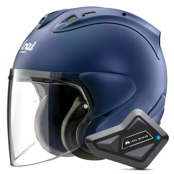 jet Arai SZ-R Vas Evo Matt Blue + Kit Bluetooth BT Mini