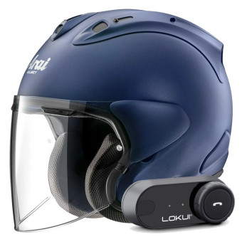 Casque jet Arai SZ-R Vas Evo Matt Blue + Kit Bluetooth Lokui K30 Casque jet Arai SZ-R Vas Evo Matt Blue + Kit Bluetooth Lokui K30