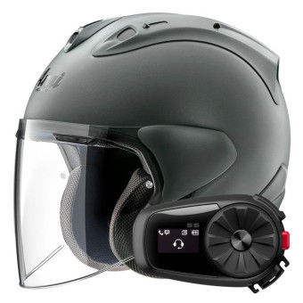 jet Arai SZ-R Vas Evo Matt Green + Kit Bluetooth 5S Solo