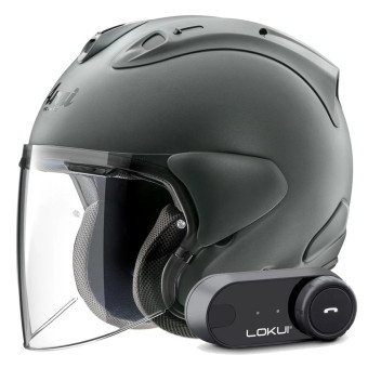 jet Arai SZ-R Vas Evo Matt Green + Kit Bluetooth Lokui K30