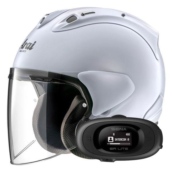 jet Arai SZ-R Vas Evo Matt White + Kit bluetooth 5R Lite Solo