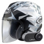 Casque jet Arai SZ-R Vas Evo Mimesis White + Kit Bluetooth Lokui K30