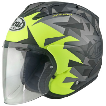 Casque jet Arai SZ-R Vas Evo Mimesis Yellow Casque jet Arai SZ-R Vas Evo Mimesis Yellow