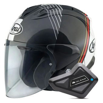 jet Arai SZ-R Vas Evo Temu + Kit Bluetooth BT Mini