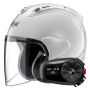 Casque jet Arai SZ-R Vas Evo White + Kit Bluetooth 5S Solo