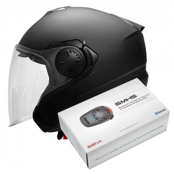 jet Awax Awax Jet 22.06 Matt Black + SMH5 Solo Bluetooth Kit