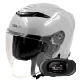Casque jet Everone RX31-Jet Grey Nardo + Kit bluetooth 5R Lite