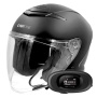 Casque jet Everone RX31-Jet Matt Black + Kit bluetooth 5R Lite
