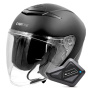Casque jet Everone RX31-Jet Matt Black + Kit Bluetooth BT Mini