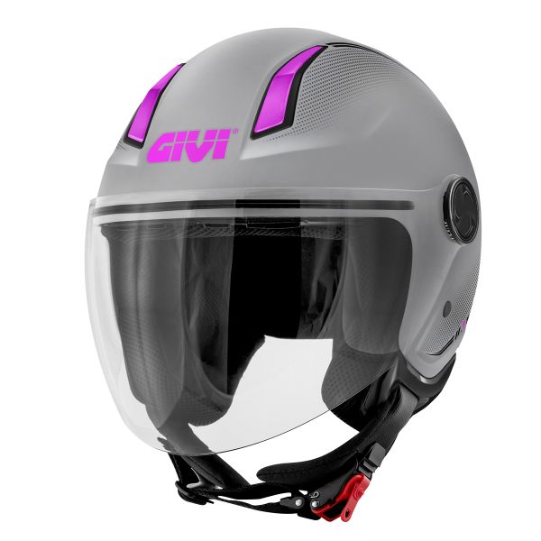 jet Givi 11.7 Solid Matt Silver Fucsia