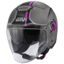 Casque jet Givi 12.5 Graphic Touch Matt Titanium Pink