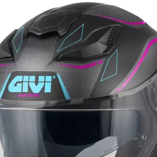 Givi X31 Impact Matt Black Dark Titanium Fuchsia Blue