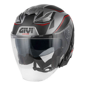 Casque jet Givi X31 Impact Matt Titanium Black Red Casque jet Givi X31 Impact Matt Titanium Black Red