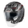 Casque jet Givi X31 Impact Matt Titanium Black Red
