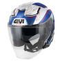 Casque jet Givi X31 Impact White Metal Blue Red