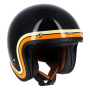 Casque jet Helstons Freedom Black Beige Orange