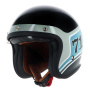 Casque jet Helstons Seventy One Negro Azul Gris
