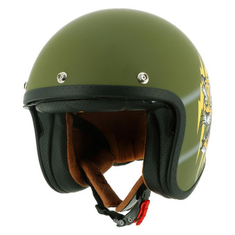 Casque jet Helstons Tiger caqui mate