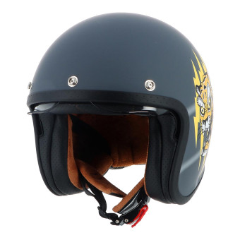 Casque jet Helstons Tiger Mat Negro