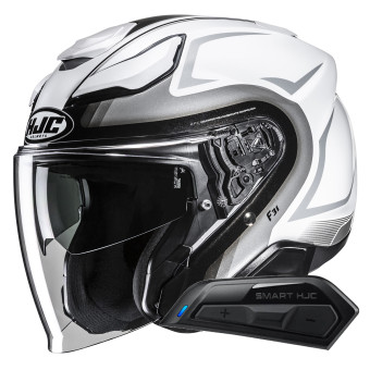 Casque jet HJC F31 Bask MC10 + Kit Bluetooth Smart 11B Casque jet HJC F31 Bask MC10 + Kit Bluetooth Smart 11B